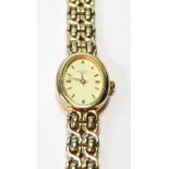 Lady's Rotary 9ct gold bracelet watch, quartz, 21g gross.