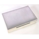 Silver cigar box with engine turned lid "sterling 925"