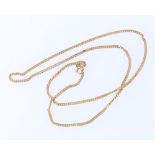 18ct gold necklet of filed curb pattern, 14.