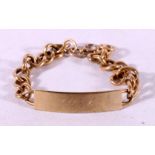 9ct gold identity bracelet, 15g.