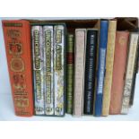 Folio Society. 12 various vols., mainly in slip cases.