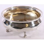 George V silver bowl with inscription (The Rev and Mrs Storrs Fox from the congregation of Holy