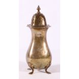 Edwardian silver sugar caster, Chester 1910, makers George Edwards & Sons, 173g.