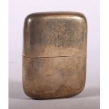 Victorian silver spirit or hip flask, Chester 1900, makers Cohen & Charles, 219g, 11cm.