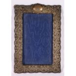 Edwardian silver photograph frame, Birmingham 1902.