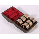 Set of six Victorian silver napkin rings, each individually numbered, Birmingham 1893,