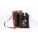 Pair of Barr and Stroud 7x naval binoculars no:1900A serial no:56387 British octant 1934 with