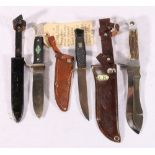 Hitler Youth type dagger with replacement Scout badge to handle,