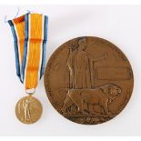 WWI death plaque to Peter Barclay and a Victory medal to 5688 CPL P Barclay Gordons (Gordon