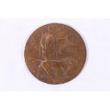 WWI death plaque or dead man's penny for Roger S Buglass.