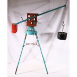 Tri-ang large scale pressed steel model crane, 100cm high.