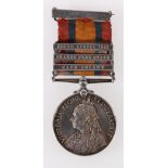 Boer War Queen's South Africa medal with three clasps, South Africa 1901,