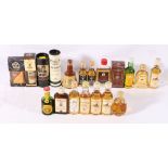 Nineteen whisky miniatures including BENRINNES 1968 Connoisseurs Choice Gordon and McPhail 40%