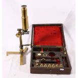 J P Cutts Sutton & Sons (opticians to her Majesty) of London microscope of a good quality which