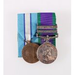 Elizabeth II general service medal GSM with South Arabia and Northern Ireland clasps to 24075383