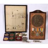 WWI medal group comprising of war medal and victory medal to Lieutenent G Reid,