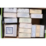 Sixteen boxed sets of lantern slides to include Alice in Wonderland, Peter Pan, Boy Scouts,