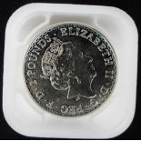 United Kingdom. Tub of 25 Britannia £2 silver coins, 2016.