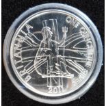 United Kingdom. Britannia £2 silver coin, 2011.