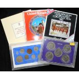 United Kingdom. B.Unc. collections. 1983, 1985, 1986. Also 1959 specimen set 5 crowns. All Cased.
