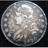 U.S.A. Half-dollar. 1834. Large date, small letters. Dark patina otherwise NF.