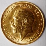 United Kingdom. Half-sovereign. George V. 1914. N.UNC.