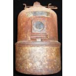 Railwayana. Small old bull's eye lamp, in rusted condition. 24cm high.