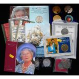 United Kingdom. Collection of various packaged commemorative coins. Also 3 x £5 crowns etc.