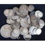 Collection of pre-1920 silver coins. Condition Report. 178.2 gms.