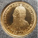 United Kingdom. Copy of Charles 1 gold 5 Unite. 22ct gold. Proof. Condition Report.