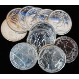 United Kingdom. 11 Britannia £2 silver coins, 2014.