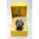 Invicta sports watch, rolled gold, with box.