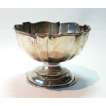 Silver bowl of waved panelled hemispherical shape, Chester 1907, 3oz.