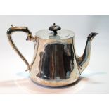 Silver teapot of plain spreading shape by Barnard Brothers, 1866, 16½oz.