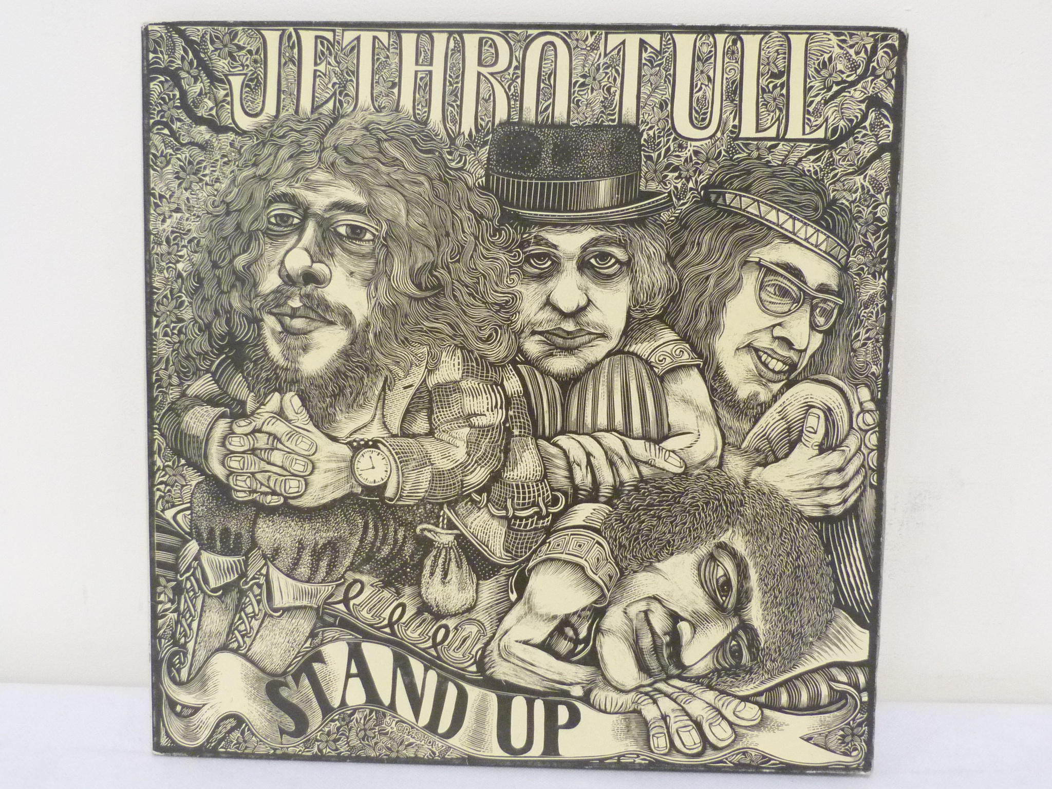 JETHRO TULL STAND UP LP ORIGINAL `STAND UP` COVER UK PINK ISLAND 1969.