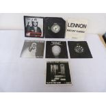 Seven John Lennon/Beatles related 45rpm records to include Cold Turkey, Instant Karma,