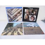 Four Beatles/John Lennon LP's to include Abbey Road (darker green label), Let It Be,