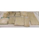 Small collection of antique lace including Bruges, Maltese, Cluney & Honiton lace.