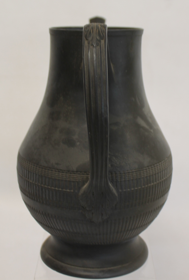 Rare early 19th century Wedgwood black basalt Roman oil lamp & cover, impressed mark, - Image 15 of 24