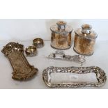 Pair of 19th century candle snuffers with guillotine wick trimmer,