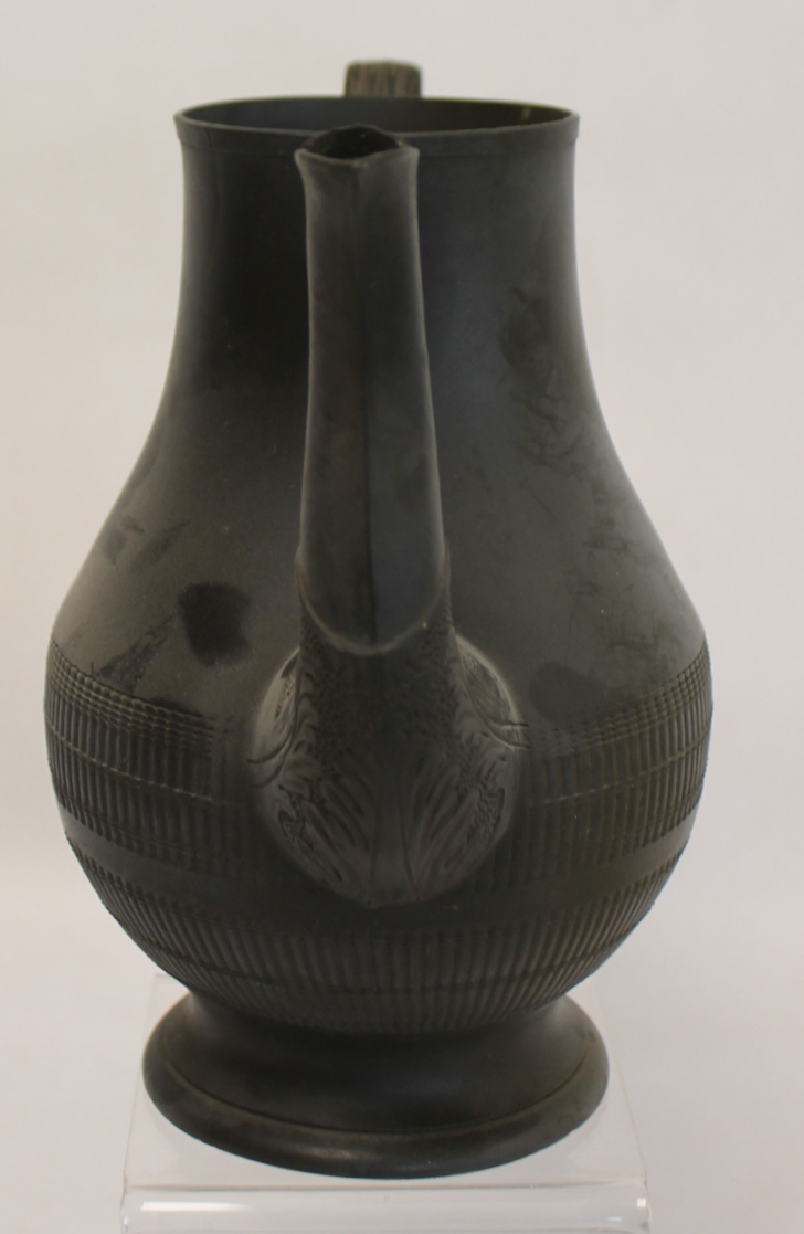 Rare early 19th century Wedgwood black basalt Roman oil lamp & cover, impressed mark, - Image 13 of 24