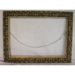 19th or early 20th century gilt gesso rectangular picture frame with foliate moulded decoration,