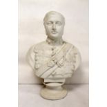 Victorian Copeland parian ware bust of Prince Albert Edward, modelled by C.