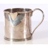 Spouted mug with plain loop handle marked 'R' 6cm high