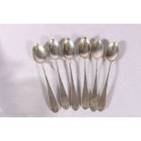 Set of six tea spoons by W.Hannay Paisley c1800 Aberdeen, Montrose Greenock.