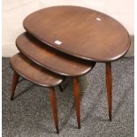Ercol pebble nest of three tables