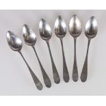 Set of six tea spoons initialled maker 'R' probably Edinburgh c1800