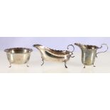 Victorian silver cream boat,