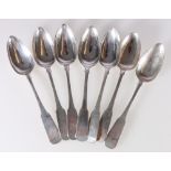 Set of six table spoons, fiddle pattern by Robert Keay, Perth, Edinburgh 1815,
