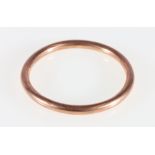 Rose gold bangle stamped SB and SLD 9ct with inscription 'Mary and Norman' 22g gross.
